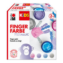 Marabu Kids Fingerfarbe 4x 100ml, Metallic