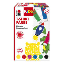 NEU Marabu KiDS T-Shirt Stoffmalfarbe-Set, 6 x 36 ml