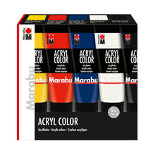 NEU Marabu Acryl Color Set Basic, 5 x 100 ml