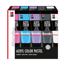 NEU Marabu Acryl Color Set PASTEL, 5 x 100 ml