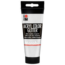 Marabu Acryl Color, 100 ml, Glitter-Silber