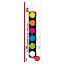 NEU Marabu Acrylfarben-Set NEON, 6 x 3,5 ml