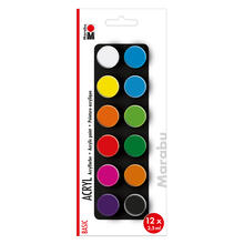 NEU Marabu Acrylfarben-Set BASIC, 12 x 3,5 ml