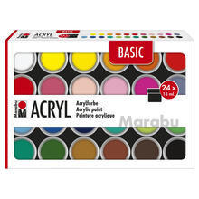 NEU Marabu Acrylfarbenset Basic, 24 x 18 ml