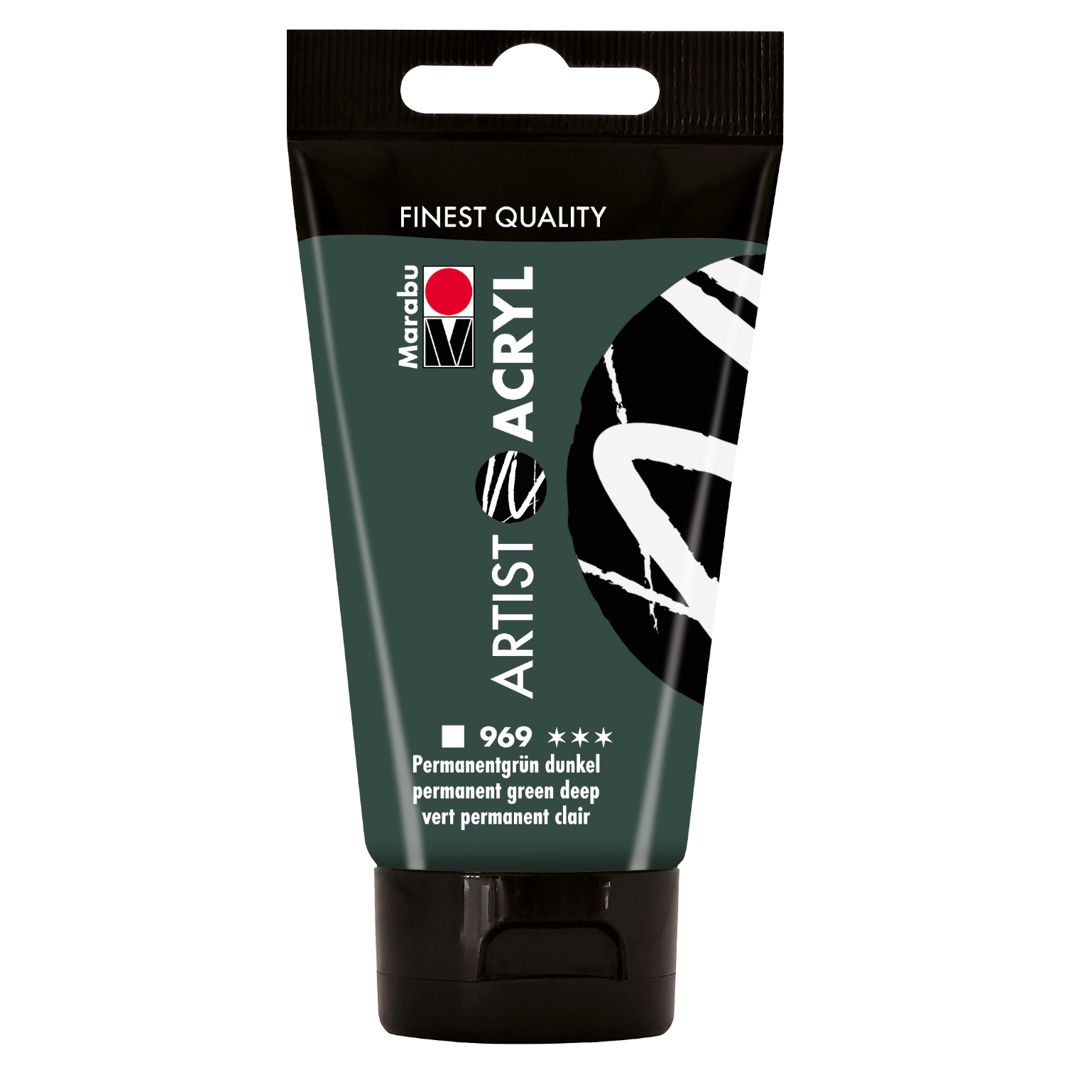 Marabu Artist Acryl, Tube 75 ml, Permanentgrn dunkel
