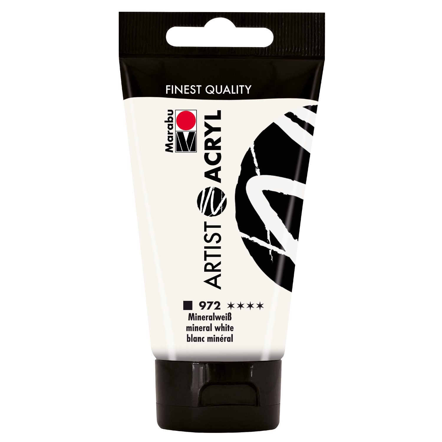 Marabu Artist Acryl, Tube 75 ml, Mineralwei