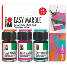 Marabu Easy Marble Set Color Blocking, 3x 15ml
