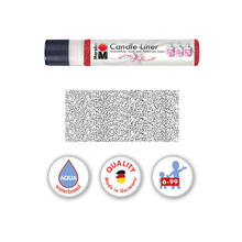 Marabu-Candle Liner 25 ml, Glitter-Silber