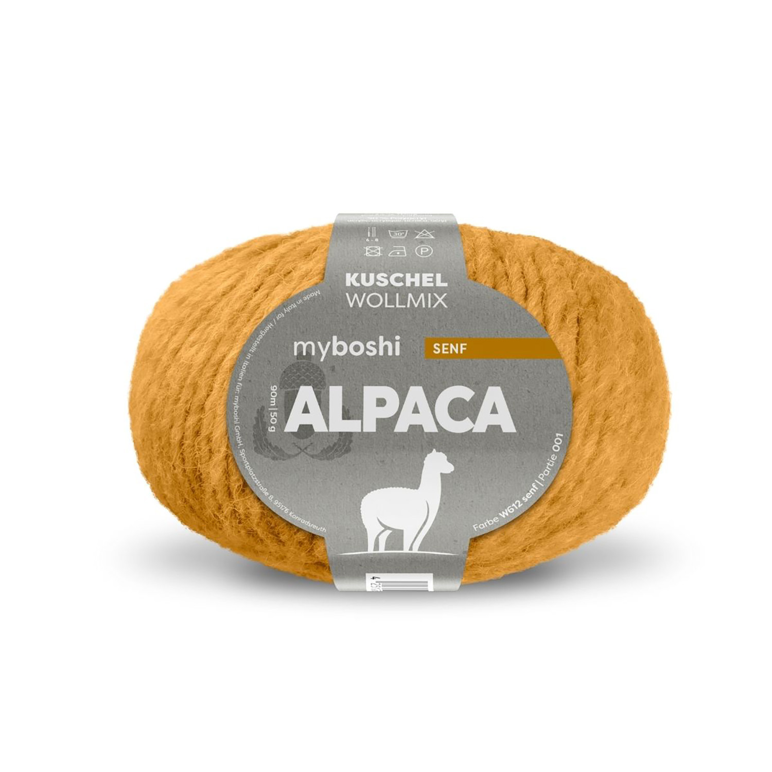 NEU myboshi Alpaca Kuschel-Wollmix Strickwolle, 50 g, Farbton: Senf