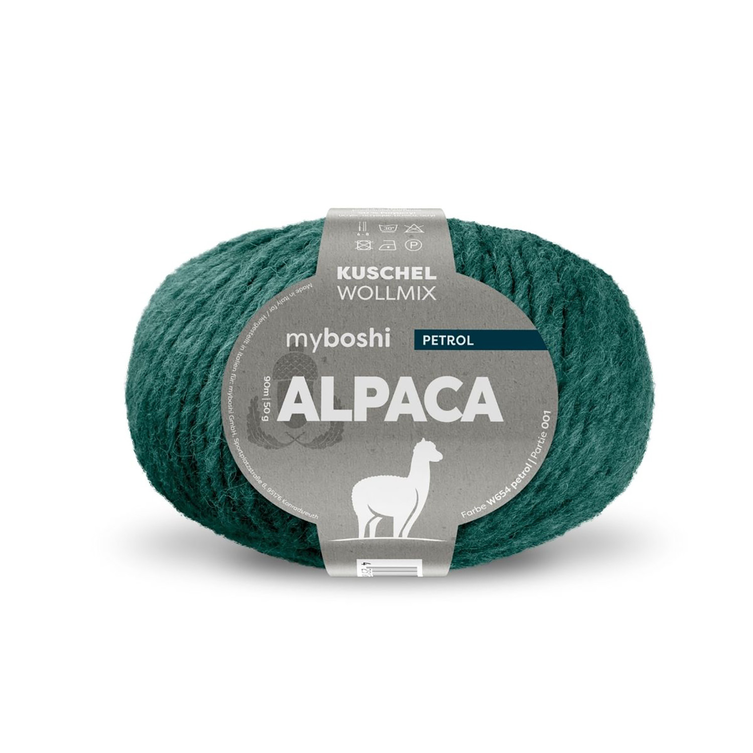 NEU myboshi Alpaca Kuschel-Wollmix Strickwolle, 50 g, Farbton: Petrol