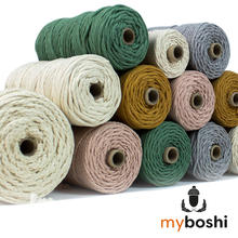 NEU myboshi Makramee Garn 4 mm gezwirnt, 50 m - verschiedene Farben