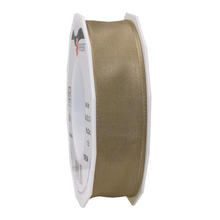 SALE Seidenband Dream, mit Drahtkante, Breite 25mm, Lnge 20m, Taupe