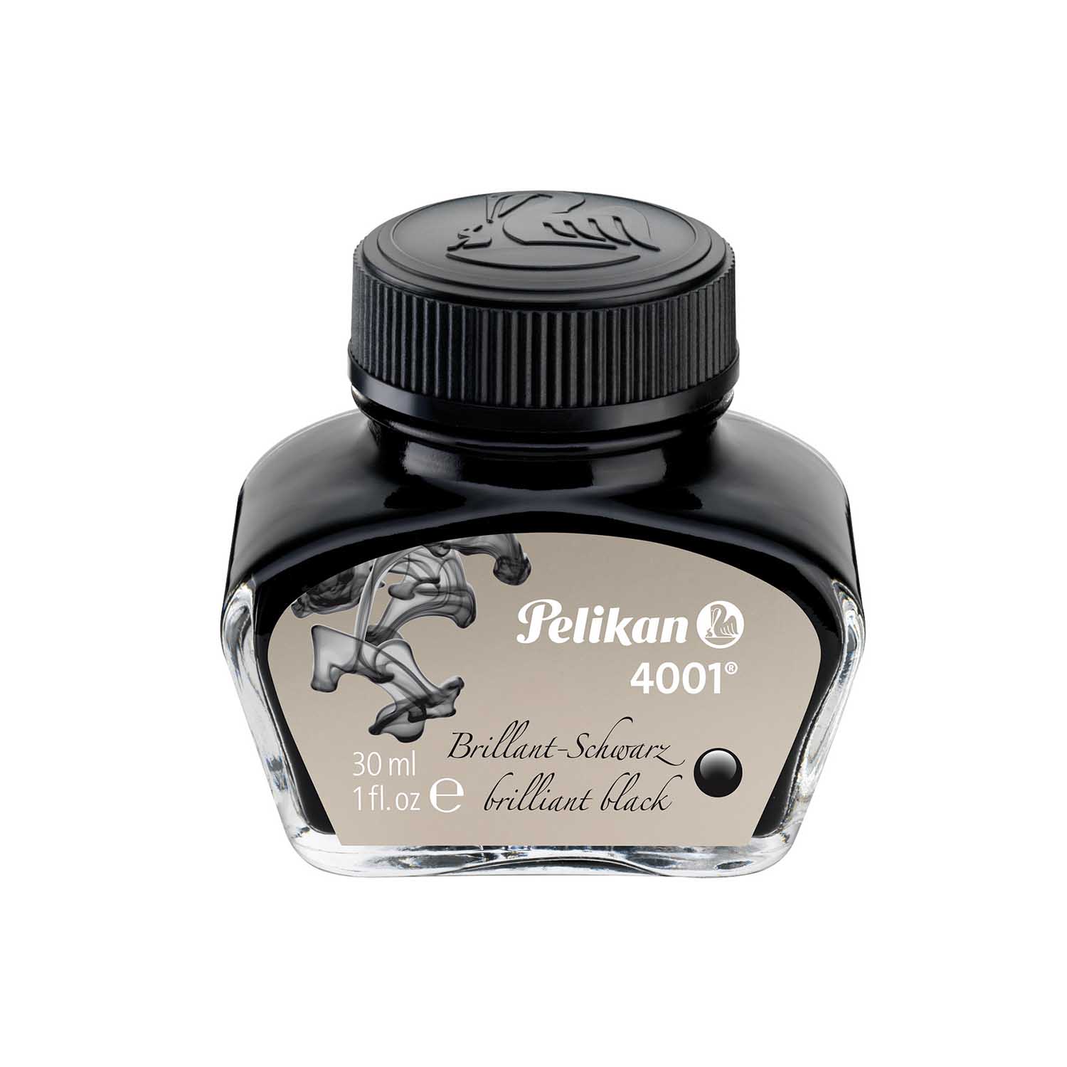 NEU Pelikan Tinte 4001 Nicht Lschbar, Brillant-Schwarz, Tintenglas 30 ml