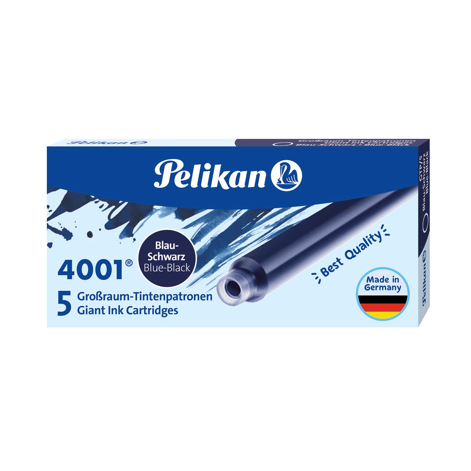 NEU Pelikan Groraum-Tintenpatronen, 4001 Knigsblau Lschbar, 5 Stck