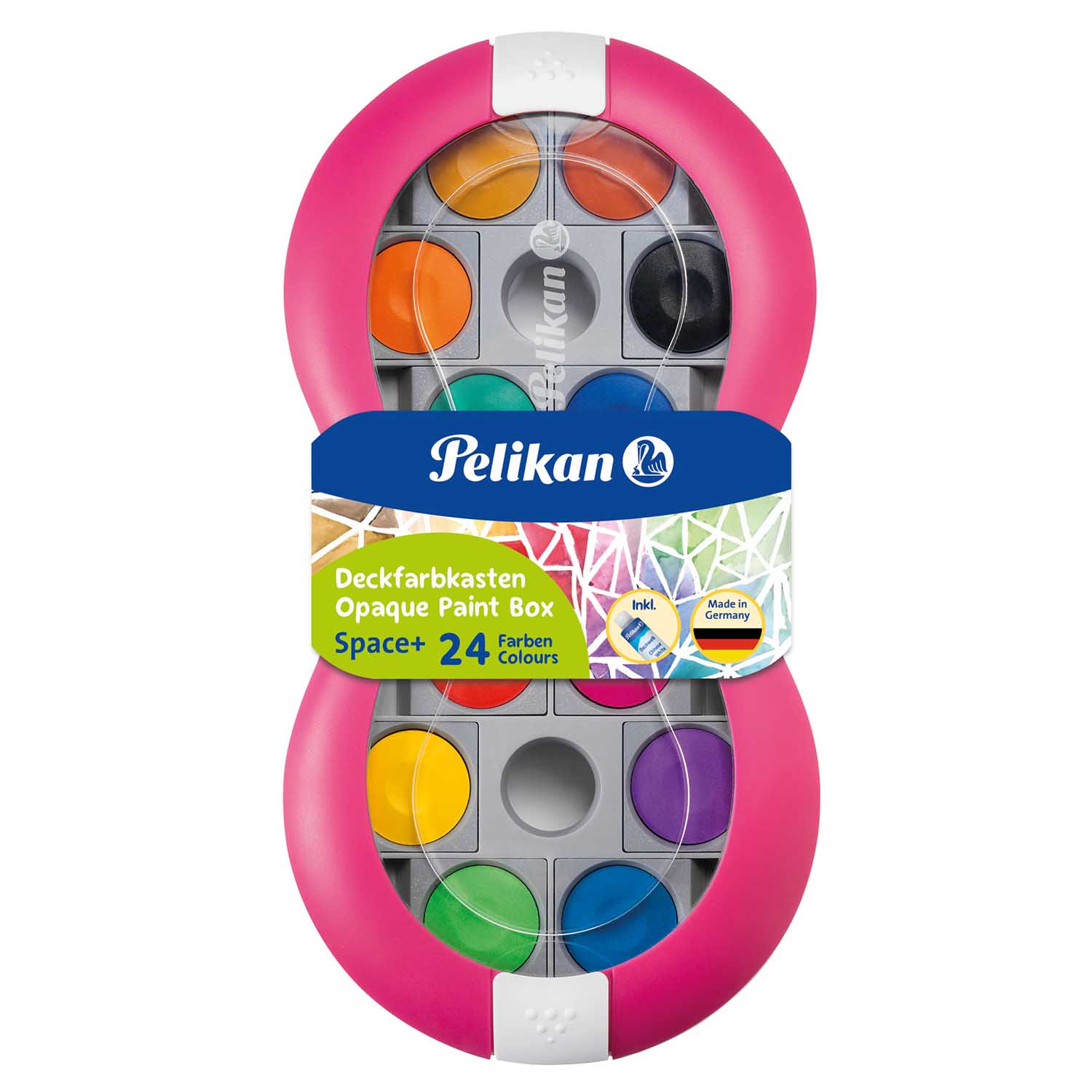 SALE Pelikan Farbkasten Space+ inkl. Deckweiß, Magenta, 24 Farben