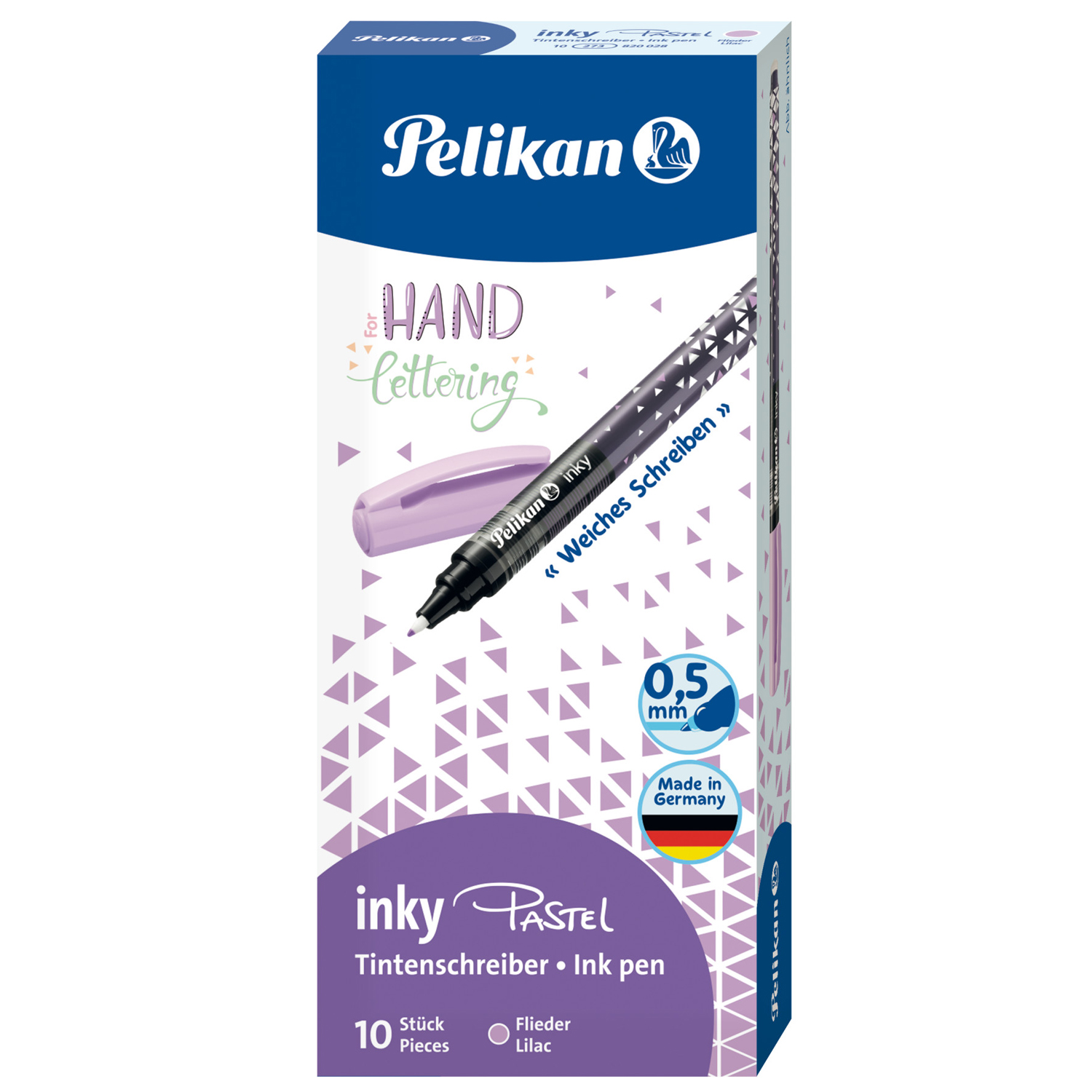 NEU Pelikan inky Tintenschreiber, 0,5mm Mine in Pastell Flieder