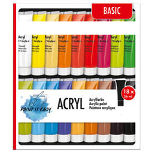 Paint it Easy Acrylfarben-Set BASIC, 18 x 36ml