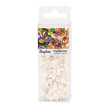 Rayher Pailletten gewlbt, waschbar, 6mm , 4000 Stck, irisierend wei