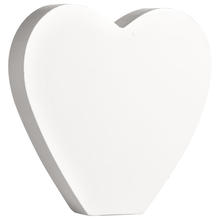 MDF-Symbol Herz, weiß, 11 cm, Stärke: 2 cm