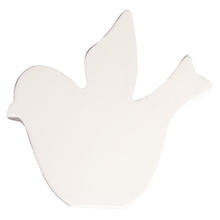 SALE MDF-Symbol Vogel, wei, 11 cm, Strke: 2 cm