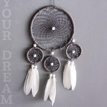 SALE DIY Traumfnger, Wei/Grau, 17x33cm