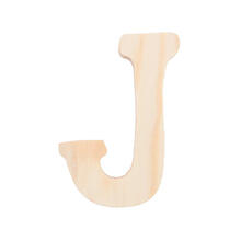 3D Holzbuchstabe 'J', 8cm extrastark