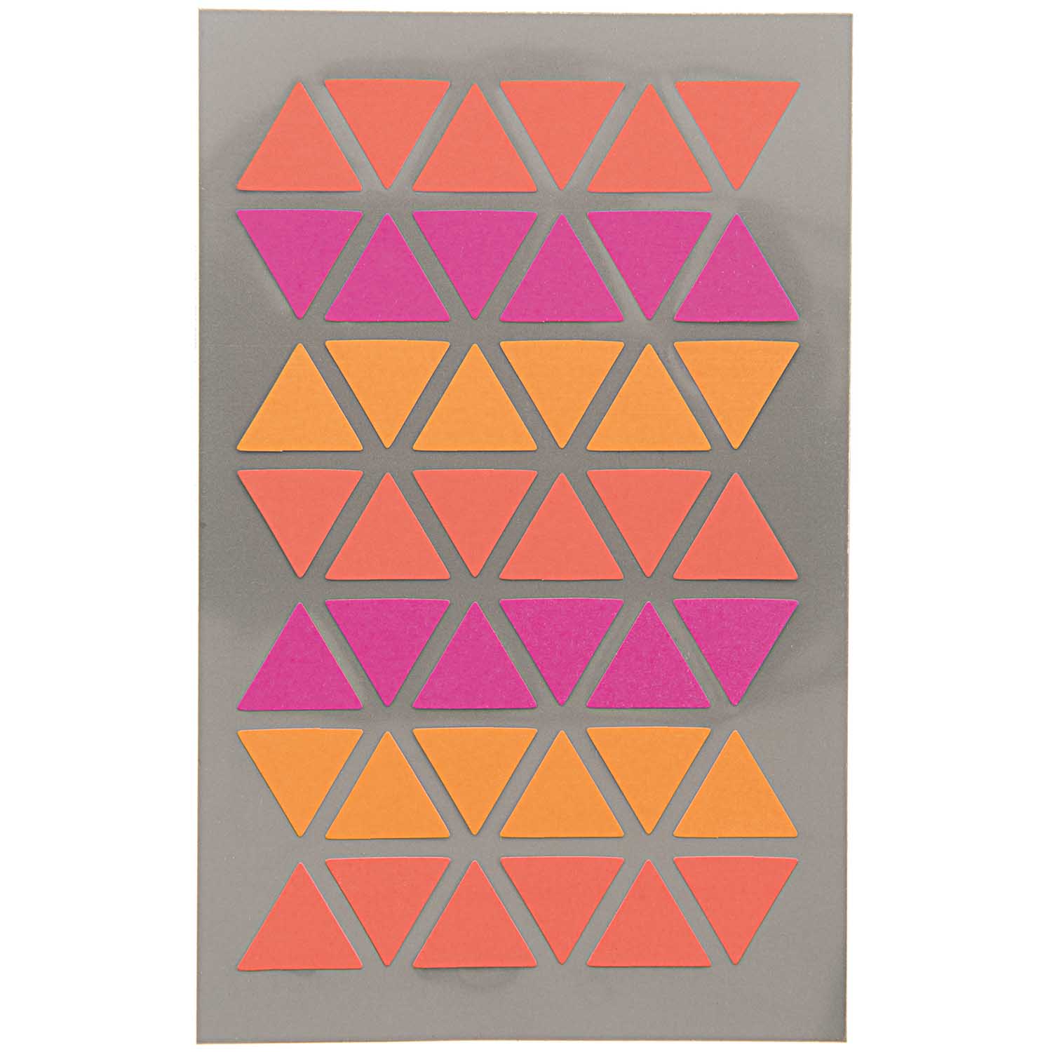 NEU Office Sticker, Dreiecke, rot-orange-pink, 4 Blatt