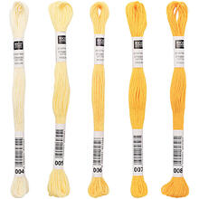 Sticktwist, 8 Meter, Farbe: Zitrone - Verschiedene Farbschattierungen