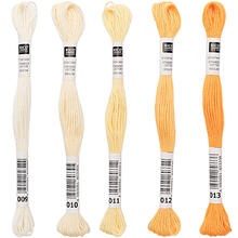 Sticktwist, 8 Meter, Farbe: Hellgelb - Verschiedene Farbschattierungen