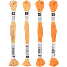Sticktwist, 8 Meter, Farbe: Orange - Verschiedene Farbschattierungen
