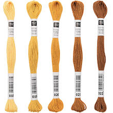 Sticktwist, 8 Meter, Farbe: Goldgelb - Verschiedene Farbschattierungen