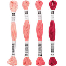 Sticktwist, 8 Meter, Farbe: Lachsrot - Verschiedene Farbschattierungen