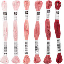 Sticktwist, 8 Meter, Farbe: Koralle - Verschiedene Farbschattierungen