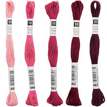Sticktwist, 8 Meter, Farbe: Fuchsia - Verschiedene Farbschattierungen