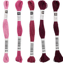 Sticktwist, 8 Meter, Farbe: Beerenrot - Verschiedene Farbschattierungen