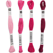 Sticktwist, 8 Meter, Farbe: Pink - Verschiedene Farbschattierungen