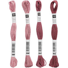 Sticktwist, 8 Meter, Farbe: Brombeer - Verschiedene Farbschattierungen