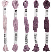 Sticktwist, 8 Meter, Farbe: Aubergine - Verschiedene Farbschattierungen