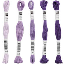 Sticktwist, 8 Meter, Farbe: Helllila - Verschiedene Farbschattierungen