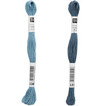 Sticktwist, 8 Meter, Farbe: Rauchblau - Verschiedene Farbschattierungen