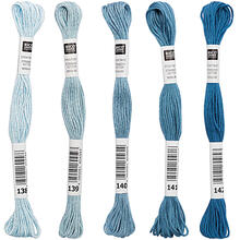 Sticktwist, 8 Meter, Farbe: Ozean - Verschiedene Farbschattierungen