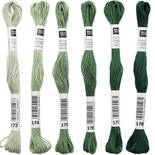 Sticktwist, 8 Meter, Farbe: Tannengrn - Verschiedene Farbschattierungen