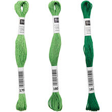 Sticktwist, 8 Meter, Farbe: Froschgrün - Verschiedene Farbschattierungen