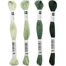 Sticktwist, 8 Meter, Farbe: Salbei - Verschiedene Farbschattierungen