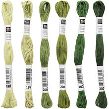 Sticktwist, 8 Meter, Farbe: Grün - Verschiedene Farbschattierungen