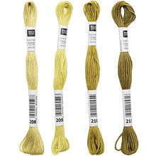 Sticktwist, 8 Meter, Farbe: Olivgrün - Verschiedene Farbschattierungen