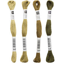 Sticktwist, 8 Meter, Farbe: Schilf - Verschiedene Farbschattierungen