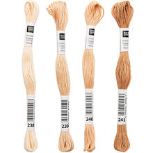 Sticktwist, 8 Meter, Farbe: Ocker - Verschiedene Farbschattierungen