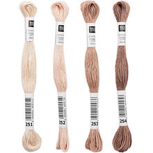 Sticktwist, 8 Meter, Farbe: Rosenholz - Verschiedene Farbschattierungen