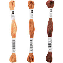 Sticktwist, 8 Meter, Farbe: Rostbraun - Verschiedene Farbschattierungen